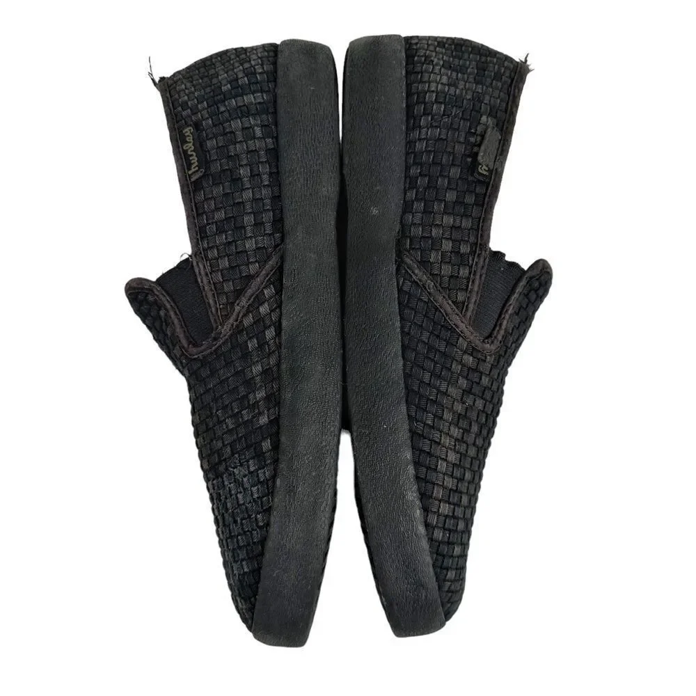 Hurley Surf Woven Black Slip On Vintage Shoes Dia De Los Hurley Size 9.5